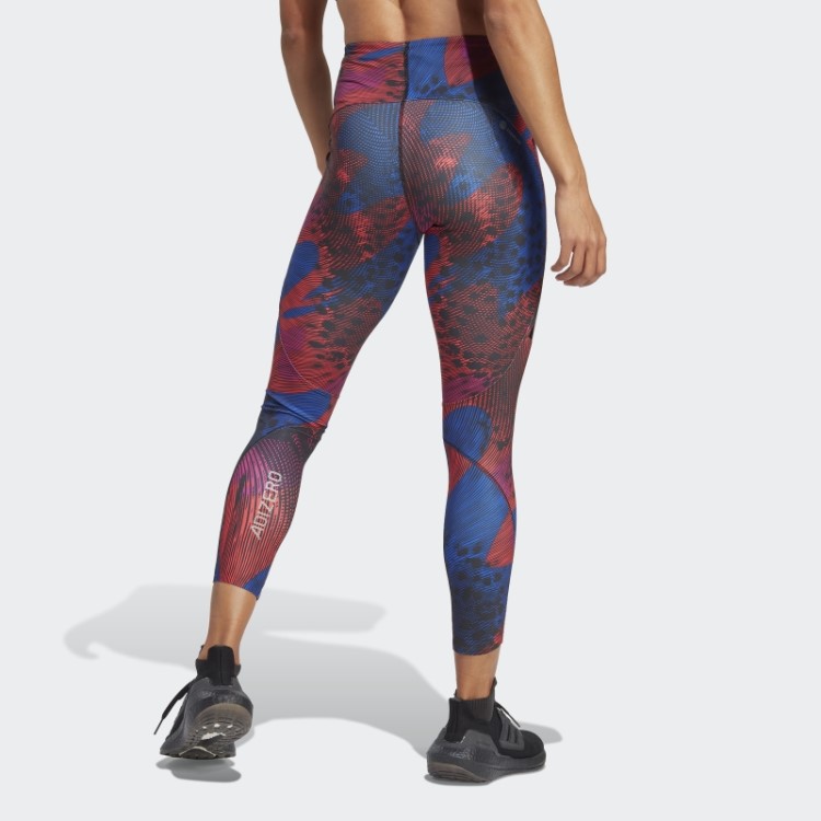 Legging Adidas Adizero Running Allover 7/8 Vermelha