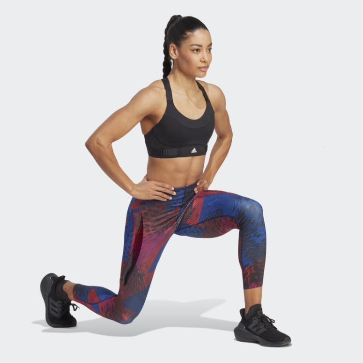 Legging Adidas Adizero Running Allover 7/8 Vermelha