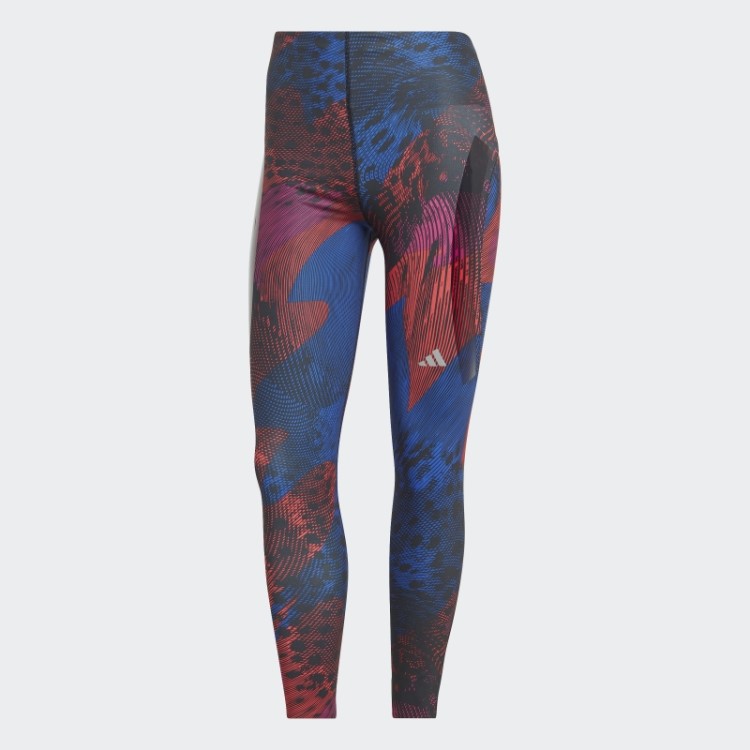 Legging Adidas Adizero Running Allover 7/8 Vermelha