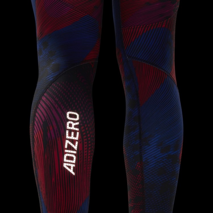 Legging Adidas Adizero Running Allover 7/8 Vermelha
