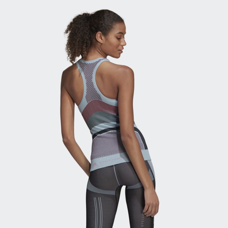 Regata Azul ártica Adidas By Stella Mccartney Truestrength Yoga Malha Regata