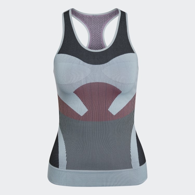 Regata Azul ártica Adidas By Stella Mccartney Truestrength Yoga Malha Regata