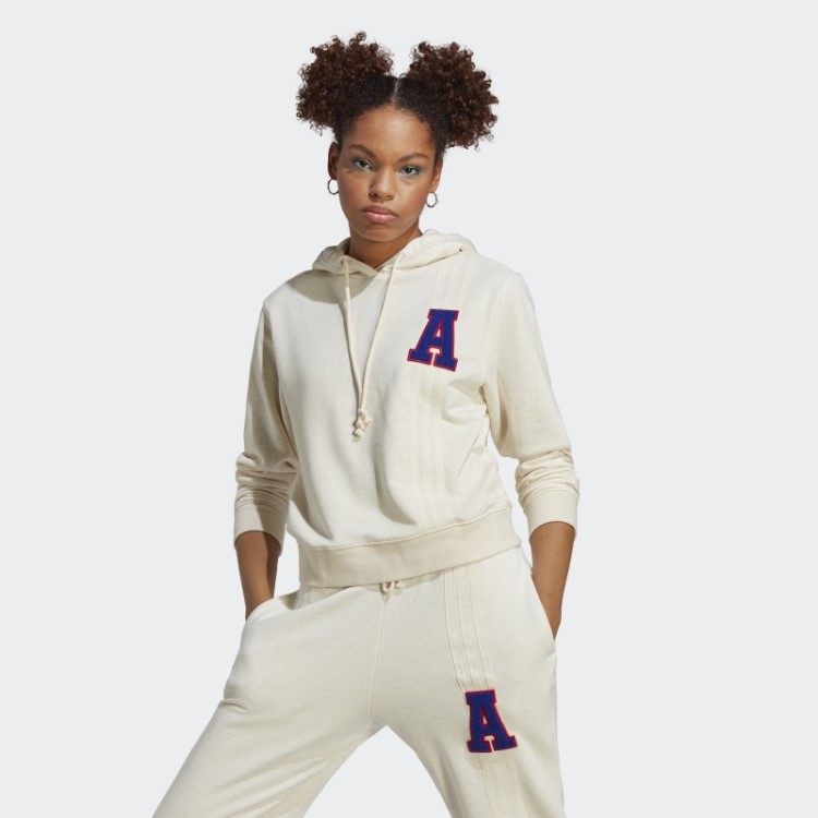 Moletom Adidas Branco Mel Originals Com Logo Pequeno
