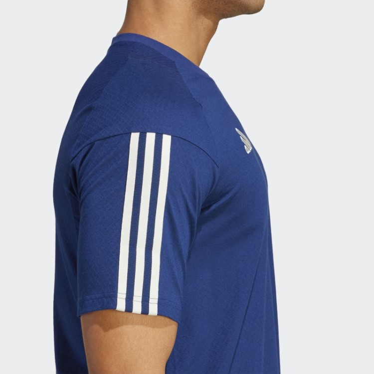 Camiseta De Algodão Adidas Azul Escuro Itália Tiro 23