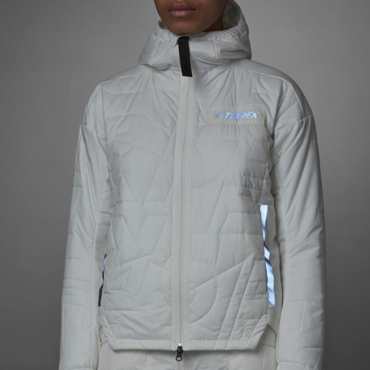 Jaqueta Acolchoada Com Capuz Adidas Terrex Myshelter Primaloft Fashion Não Tingida