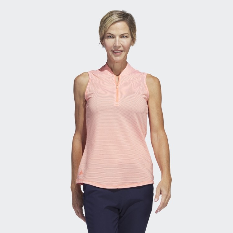 Camisa Polo De Golfe Sem Manga Otomana Coral Bicolor Adidas