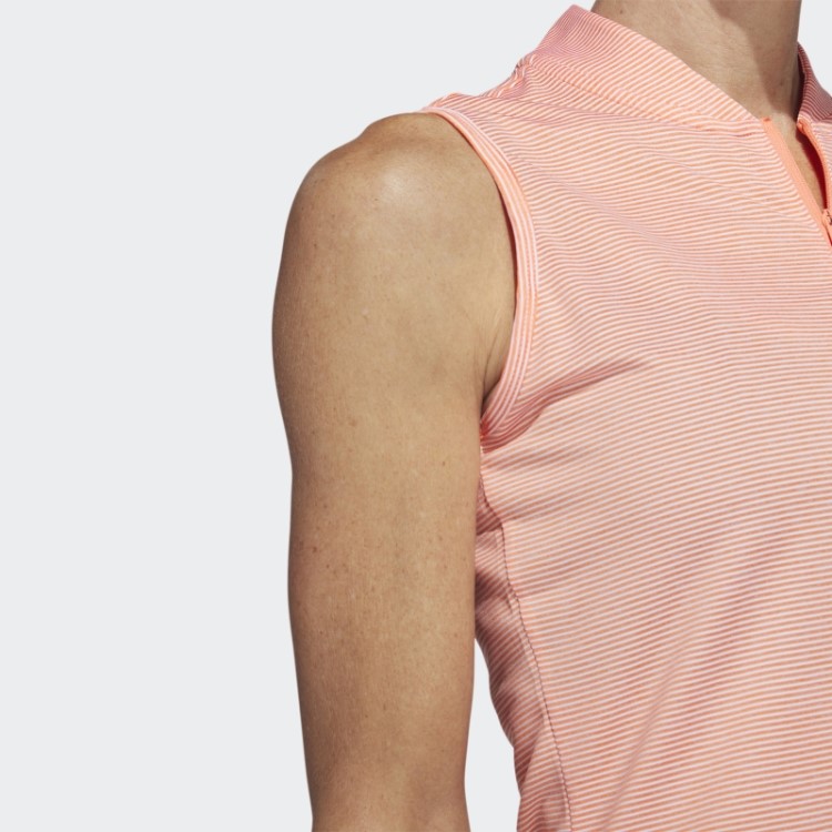 Camisa Polo De Golfe Sem Manga Otomana Coral Bicolor Adidas