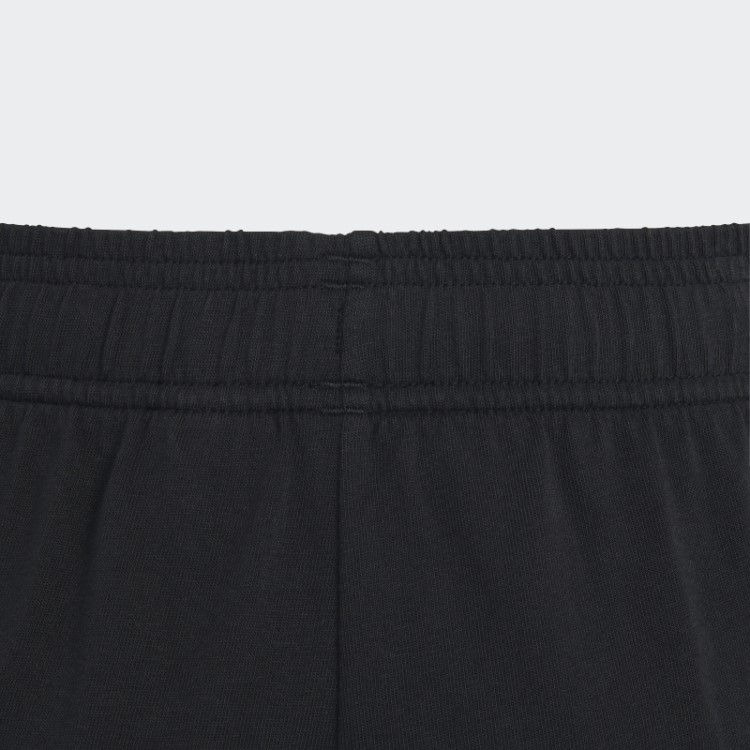 Bermuda Preta De Algodão Adidas Essentials Com Logo Grande