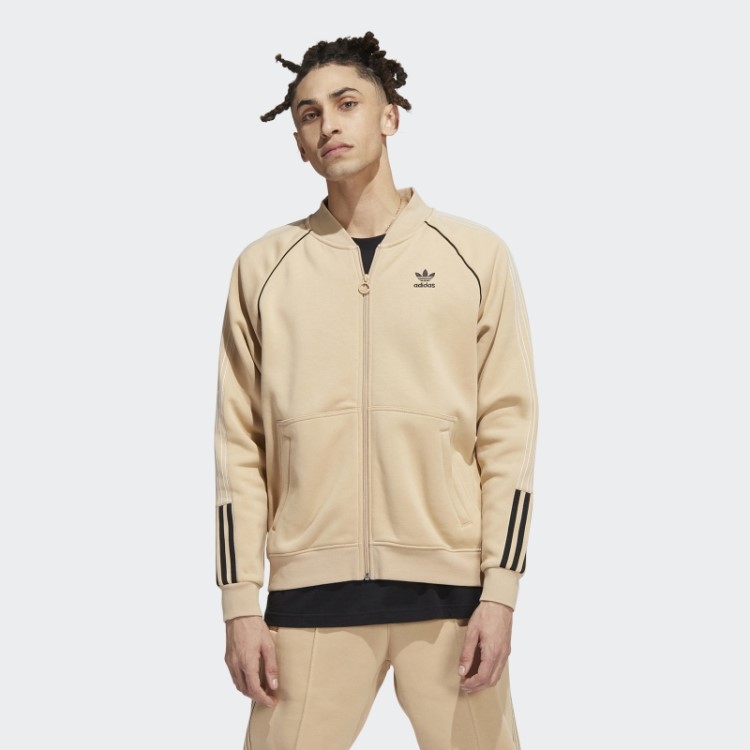 Top De Corrida Sst De Lã Bege Adidas