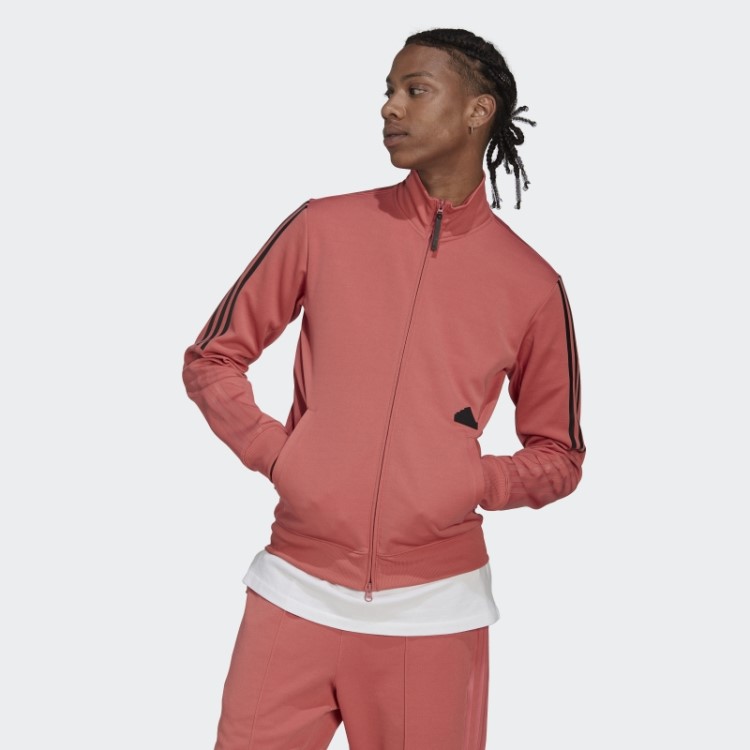 Top De Corrida Ajustado Com As Três Listras Vermelho Adidas