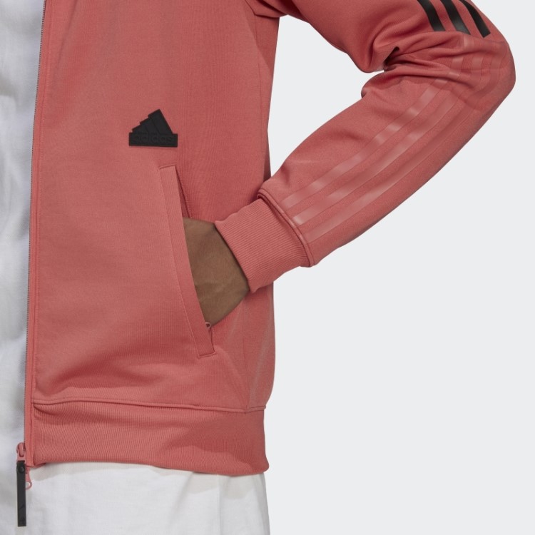 Top De Corrida Ajustado Com As Três Listras Vermelho Adidas