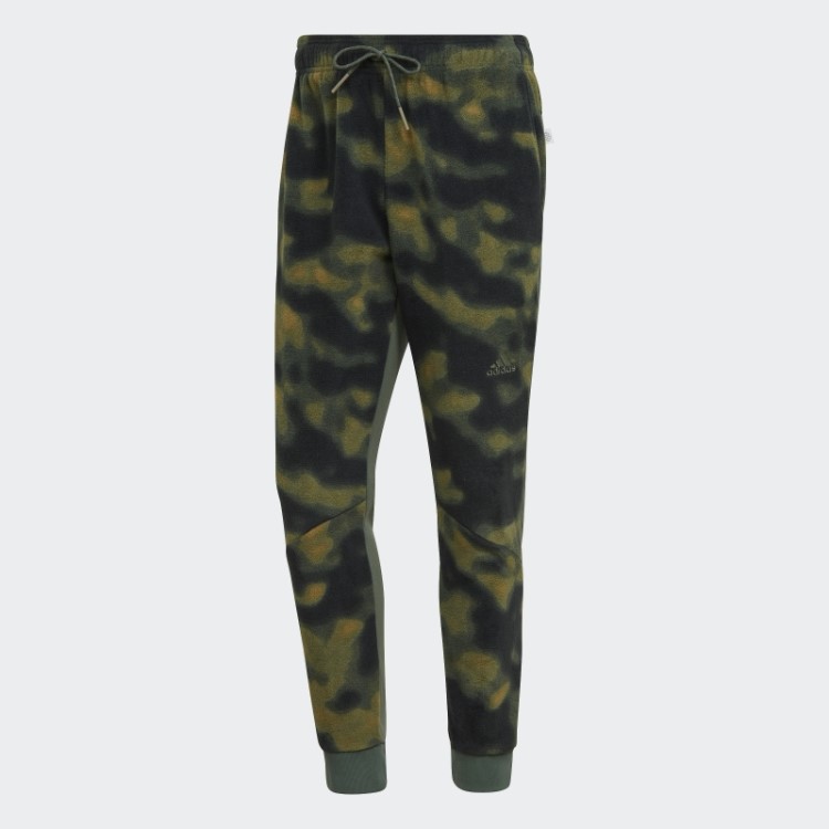 Calça De Lã Polar Verde Adidas Orbit Com Estampa Natural