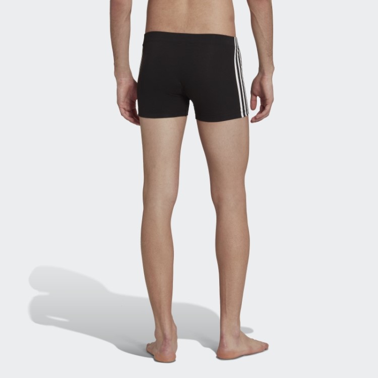 Cueca Baú Com As Três Listras Preta Comfort Flex De Algodão Adidas (3 Pares)