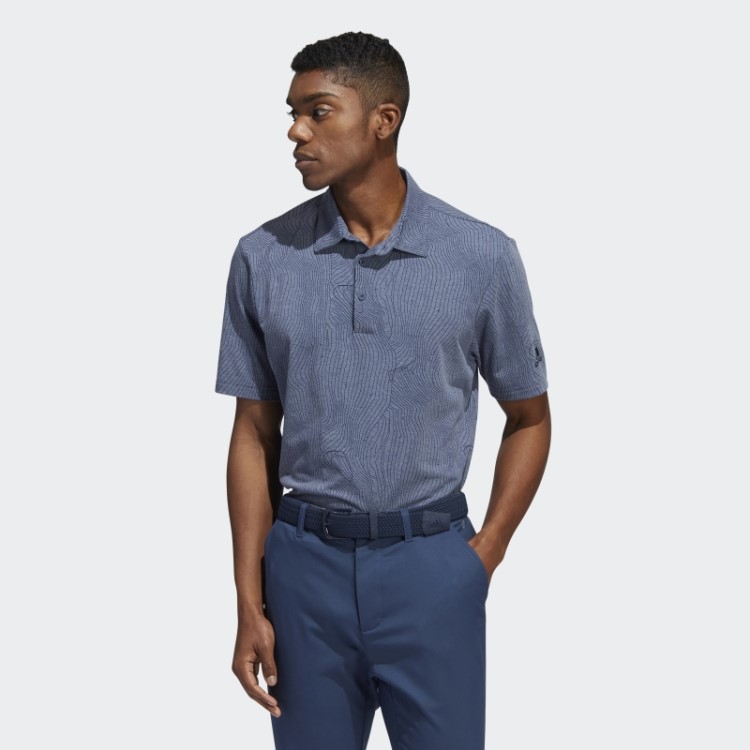 Course Map Camisa Polo Azul Marinho Mel Adidas
