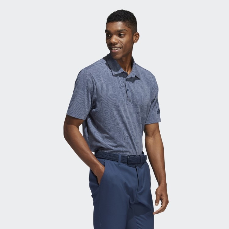 Course Map Camisa Polo Azul Marinho Mel Adidas