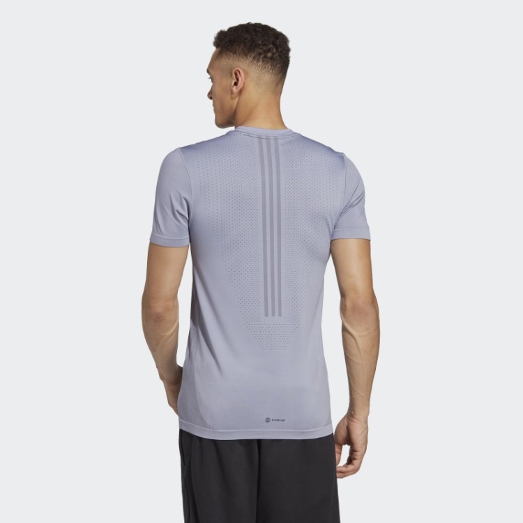 Adidas Aeroknit Yoga Base T-shirt Sem Costura Prata Violeta
