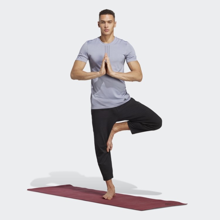 Adidas Aeroknit Yoga Base T-shirt Sem Costura Prata Violeta