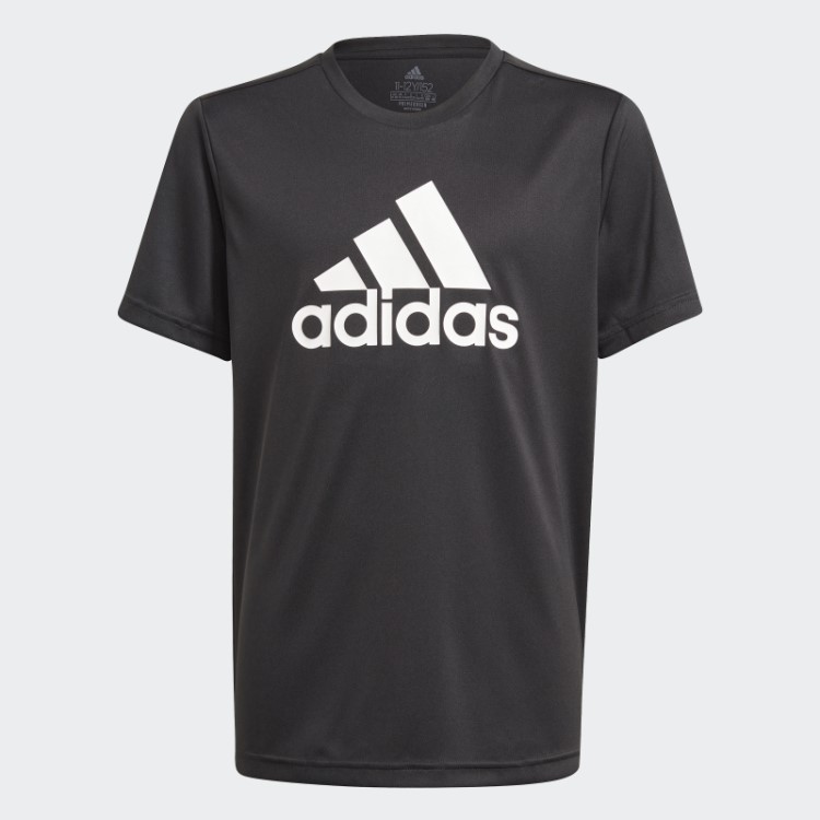 Adidas Black Aeroready Projetada Para Mover A Camiseta Com Logo Grande
