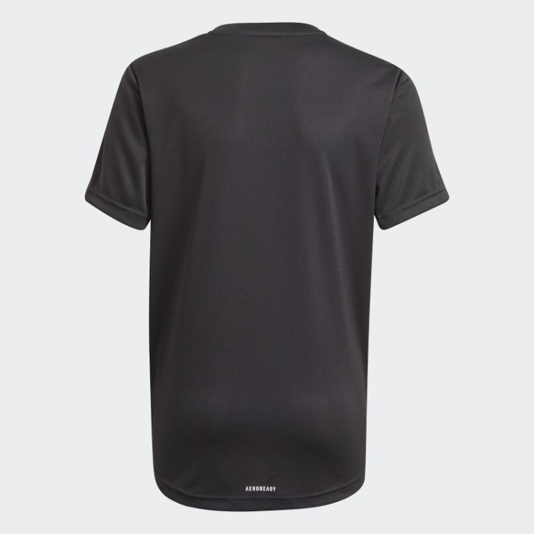 Adidas Black Aeroready Projetada Para Mover A Camiseta Com Logo Grande