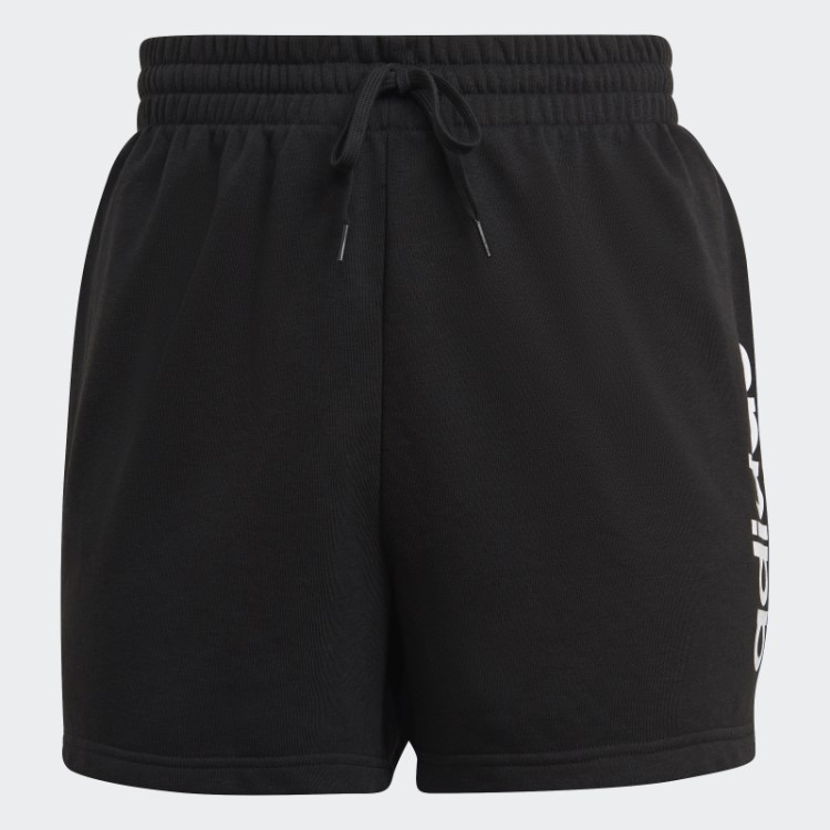 Shorts Slim Com Logo Adidas Black Essentials (tamanho Grande)