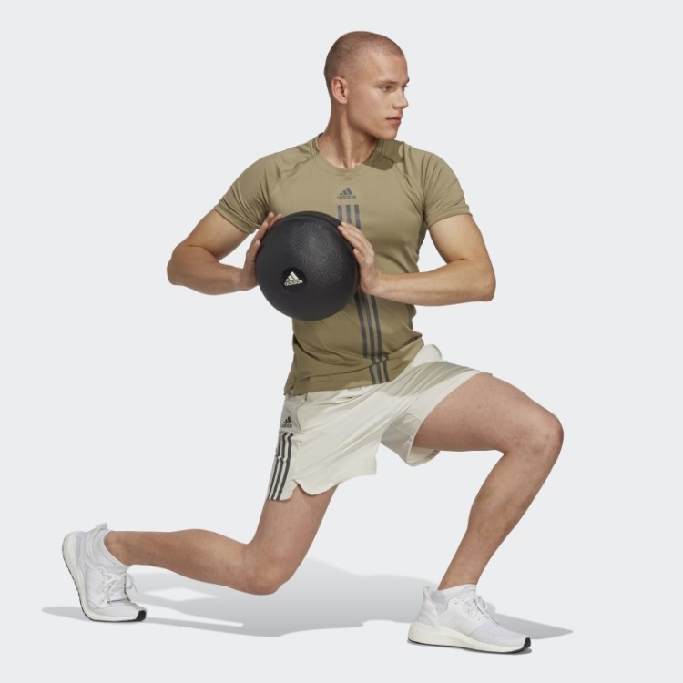 Bermuda De Tecido Alphastrength Alumínio Adidas