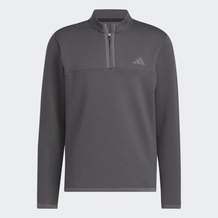 Pulôver De Golfe Adidas Microdot 1/4-zip Preto