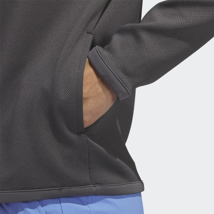 Pulôver De Golfe Adidas Microdot 1/4-zip Preto