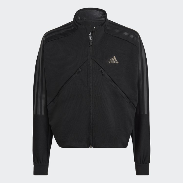 Adidas Black Tirosuit Up Tracksuit Top