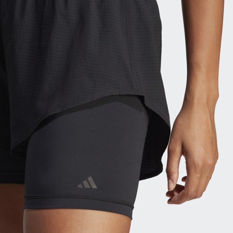 Bermuda 2 Em 1 Preta Adidas Hiit Heat.rdy