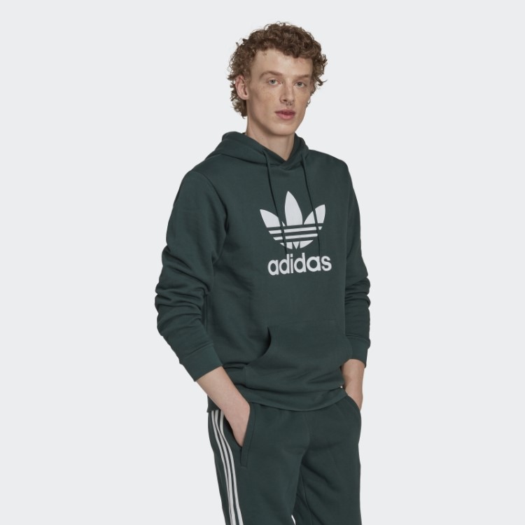 Moletom Com Capuz Adidas Adicolor Classics Trefoil Verde Mineral