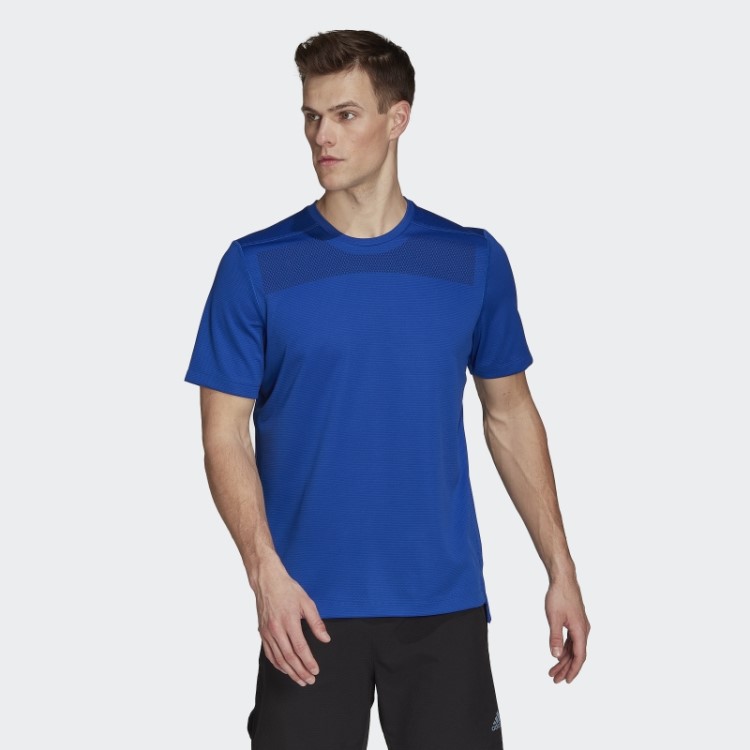 Camiseta Adidas Azul Royal Para Treino Com Estampa Frontal De Impacto