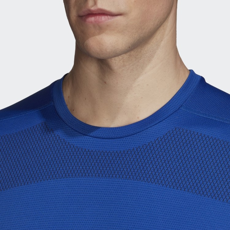 Camiseta Adidas Azul Royal Para Treino Com Estampa Frontal De Impacto