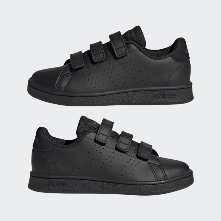Sapato De Velcro De Estilo De Vida De Corte De Vantagem Preto Adidas