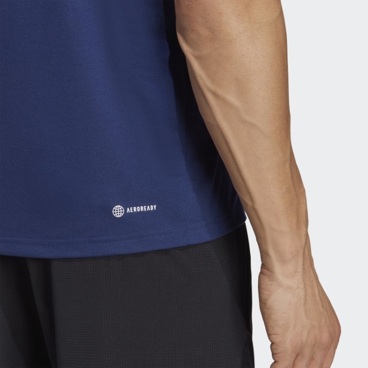 Camiseta De Treino Adidas Azul Escuro Train Essentials Prime