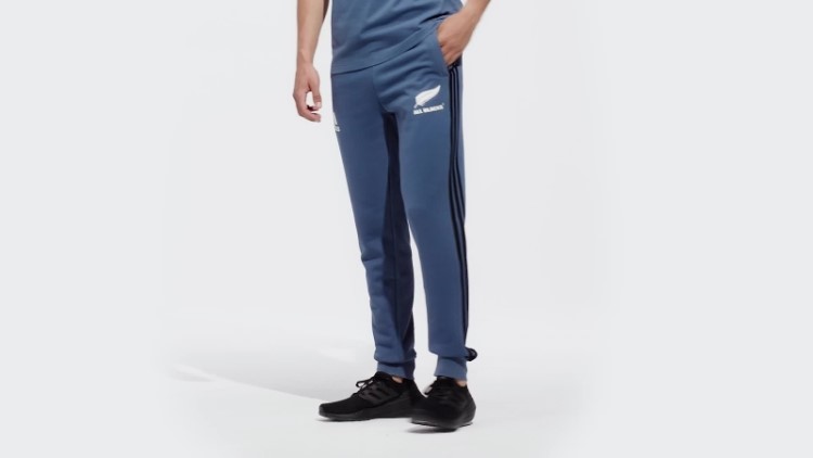Calça De Treino De Suor De Rugby De Aço All Black Com Três Listras Adidas