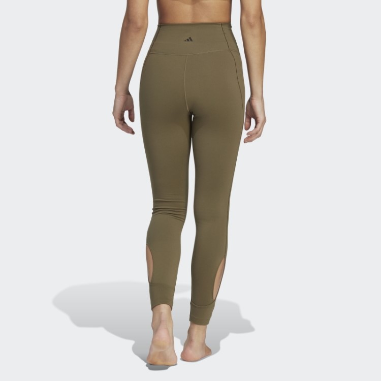 Legging Adidas Olive Yoga Studio 7/8 Enrolada