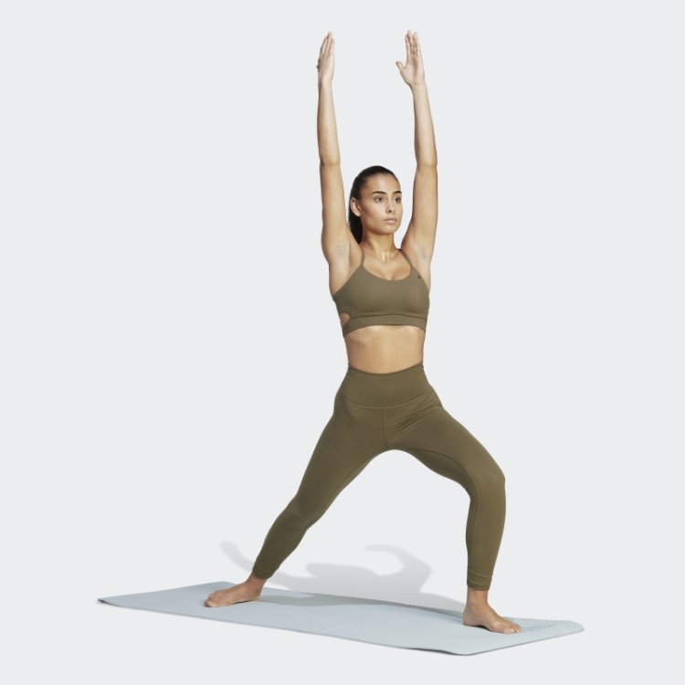 Legging Adidas Olive Yoga Studio 7/8 Enrolada