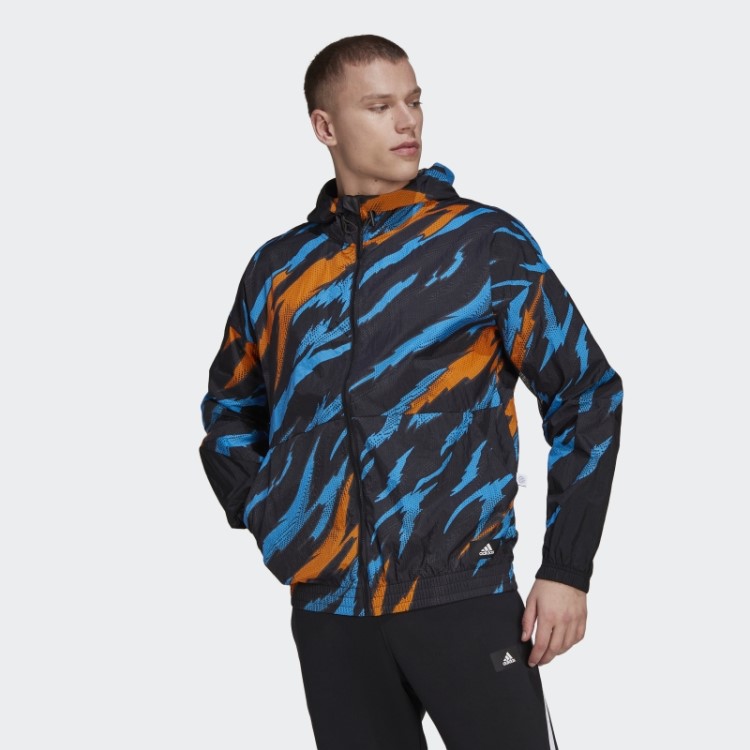Blusão Preto Adidas Trvl Tiger Camo