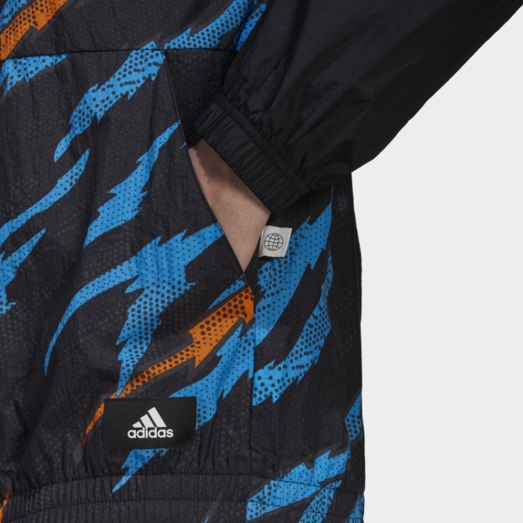 Blusão Preto Adidas Trvl Tiger Camo