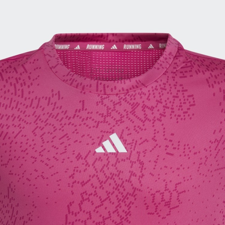 T-shirt Fúcsia Com As 3 Riscas Aeroready E Estampado Adidas