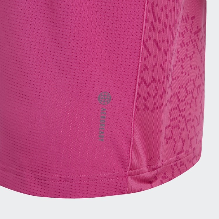 T-shirt Fúcsia Com As 3 Riscas Aeroready E Estampado Adidas