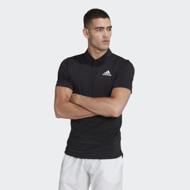 Camisa Polo Preta Adidas Tennis New York Freelift