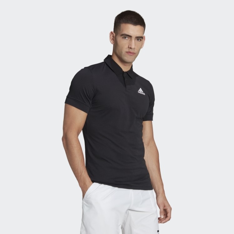 Camisa Polo Preta Adidas Tennis New York Freelift