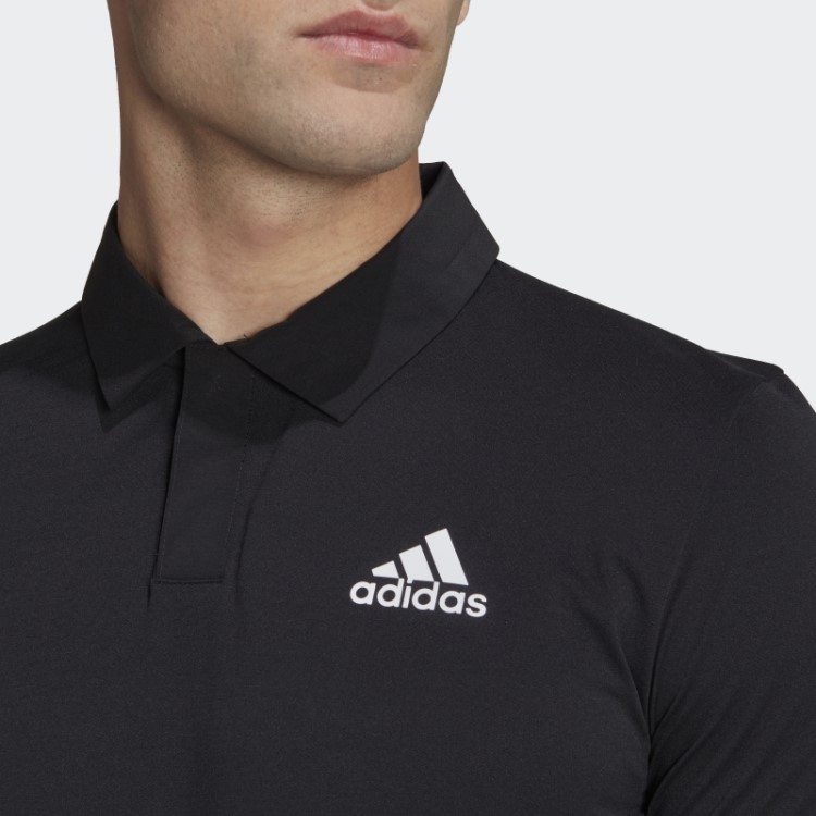 Camisa Polo Preta Adidas Tennis New York Freelift