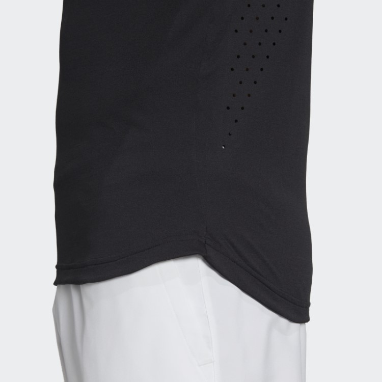 Camisa Polo Preta Adidas Tennis New York Freelift