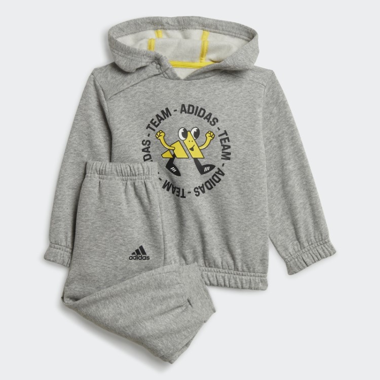Conjunto De Jogger De Lã Grande Tamanho Cinza Médio Da Adidas (gênero Neutro) Moda