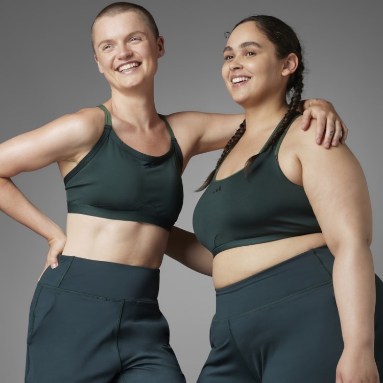 Sutiã Verde Autêntico Balance Yoga De Suporte Médio (tamanho Grande) Adidas