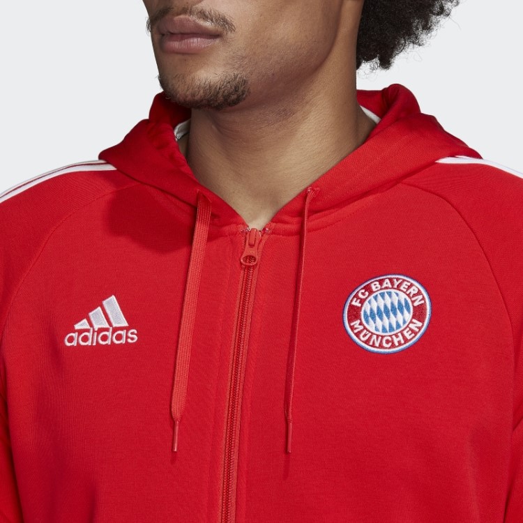 Moletom Com Capuz Vermelho Fc Bayern Dna Adidas