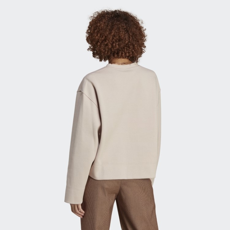 Moletom Premium Essencial Da Tripulação Taupe Adidas