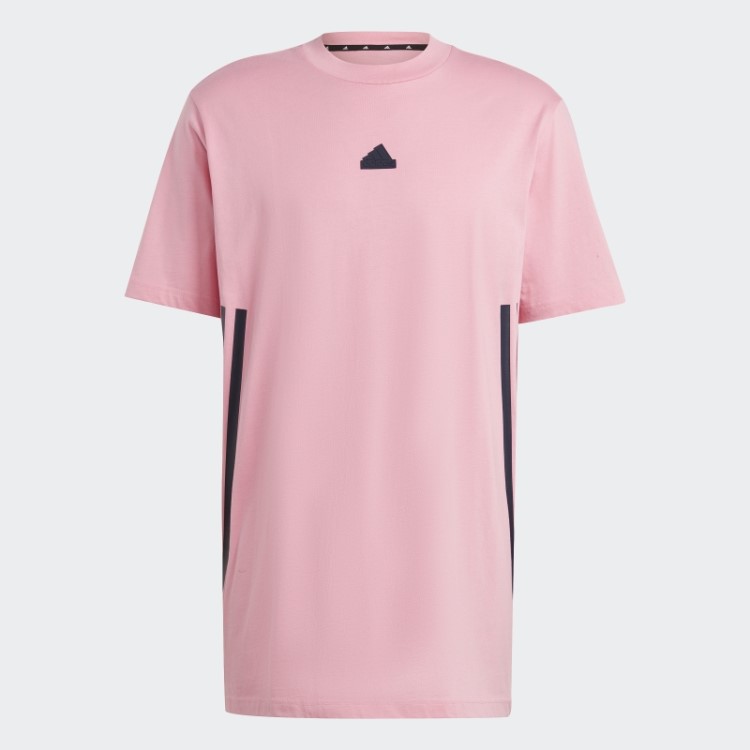 Elegante Camiseta Rosa Future Icons Com As Três Listras Adidas
